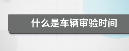 什么是車輛審驗時間