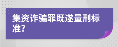 集資詐騙罪既遂量刑標(biāo)準(zhǔn)?