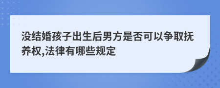沒結(jié)婚孩子出生后男方是否可以爭(zhēng)取撫養(yǎng)權(quán),法律有哪些規(guī)定
