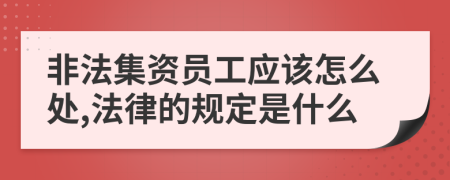 非法集資員工應(yīng)該怎么處,法律的規(guī)定是什么