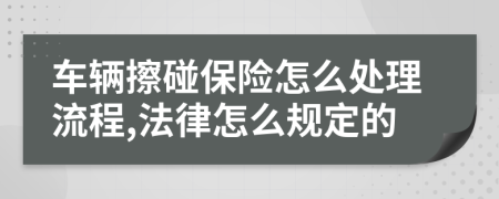 車輛擦碰保險(xiǎn)怎么處理流程,法律怎么規(guī)定的