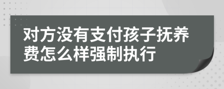 對(duì)方?jīng)]有支付孩子撫養(yǎng)費(fèi)怎么樣強(qiáng)制執(zhí)行