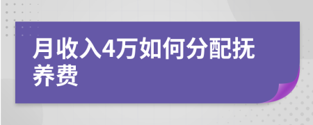 月收入4萬(wàn)如何分配撫養(yǎng)費(fèi)