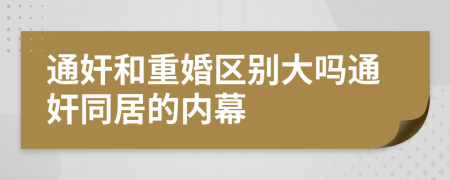通奸和重婚區(qū)別大嗎通奸同居的內(nèi)幕