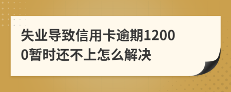 失業(yè)導致信用卡逾期12000暫時還不上怎么解決