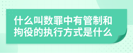 什么叫數(shù)罪中有管制和拘役的執(zhí)行方式是什么