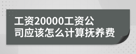 工資20000工資公司應該怎么計算撫養(yǎng)費