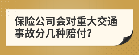 保險公司會對重大交通事故分幾種賠付?