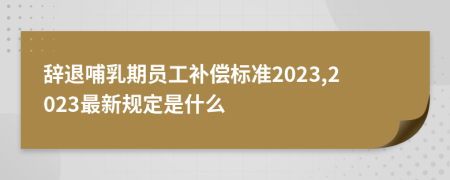 辭退哺乳期員工補(bǔ)償標(biāo)準(zhǔn)2023,2023最新規(guī)定是什么