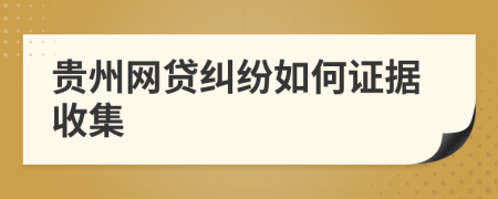 貴州網(wǎng)貸糾紛如何證據(jù)收集