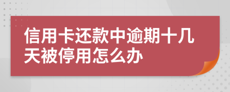 信用卡還款中逾期十幾天被停用怎么辦