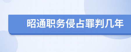 昭通職務(wù)侵占罪判幾年