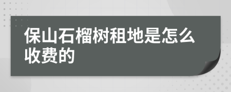 保山石榴樹(shù)租地是怎么收費(fèi)的