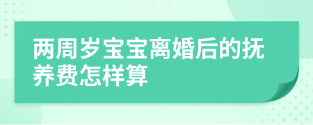 兩周歲寶寶離婚后的撫養(yǎng)費(fèi)怎樣算