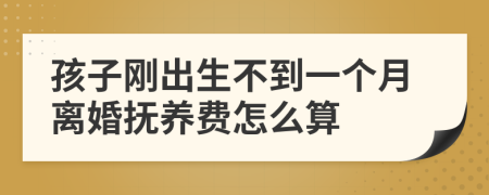 孩子剛出生不到一個(gè)月離婚撫養(yǎng)費(fèi)怎么算