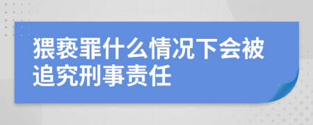 猥褻罪什么情況下會(huì)被追究刑事責(zé)任