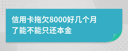 信用卡拖欠8000好幾個(gè)月了能不能只還本金