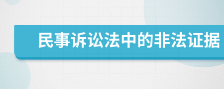 民事訴訟法中的非法證據(jù)