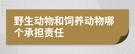 野生動物和飼養(yǎng)動物哪個承擔責任