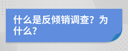 什么是反傾銷調(diào)查？為什么？