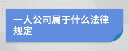 一人公司屬于什么法律規(guī)定