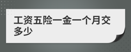 工資五險一金一個月交多少
