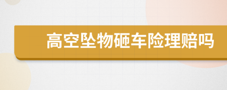 高空墜物砸車險(xiǎn)理賠嗎