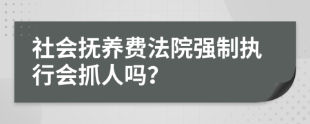 社會(huì)撫養(yǎng)費(fèi)法院強(qiáng)制執(zhí)行會(huì)抓人嗎？