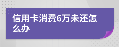 信用卡消費(fèi)6萬未還怎么辦
