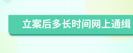 立案后多長(zhǎng)時(shí)間網(wǎng)上通緝