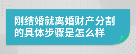 剛結(jié)婚就離婚財(cái)產(chǎn)分割的具體步驟是怎么樣