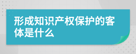 形成知識產權保護的客體是什么