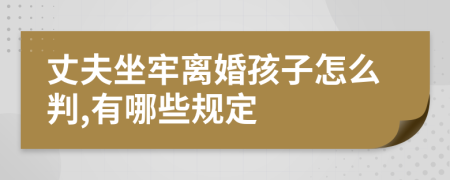 丈夫坐牢離婚孩子怎么判,有哪些規(guī)定
