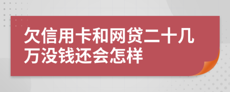 欠信用卡和網(wǎng)貸二十幾萬沒錢還會怎樣