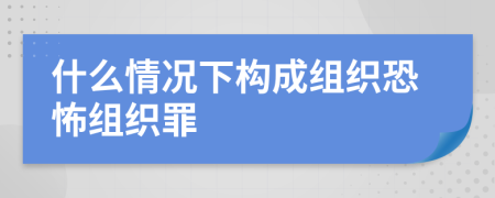什么情況下構(gòu)成組織恐怖組織罪