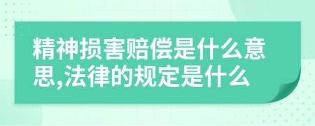 精神損害賠償是什么意思,法律的規(guī)定是什么