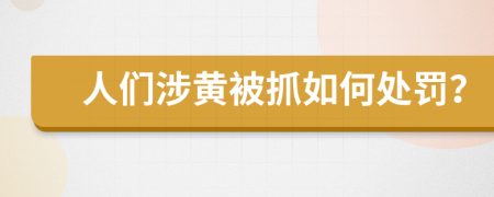 人們涉黃被抓如何處罰?