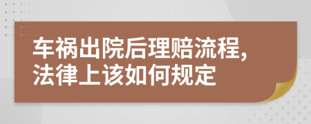 車禍出院后理賠流程,法律上該如何規(guī)定