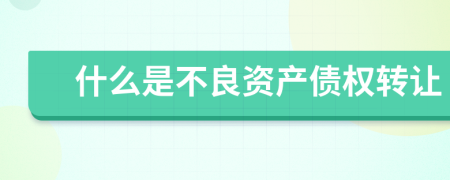 什么是不良資產(chǎn)債權(quán)轉(zhuǎn)讓