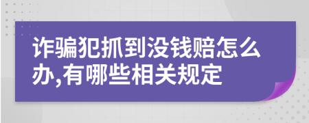 詐騙犯抓到沒錢賠怎么辦,有哪些相關規(guī)定