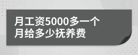 月工資5000多一個月給多少撫養(yǎng)費(fèi)