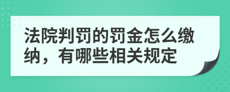 法院判罰的罰金怎么繳納，有哪些相關(guān)規(guī)定