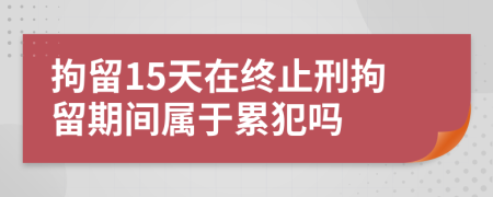 拘留15天在終止刑拘留期間屬于累犯嗎