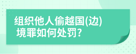 組織他人偷越國(邊) 境罪如何處罰?