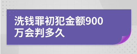 洗錢(qián)罪初犯金額900萬(wàn)會(huì)判多久