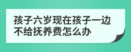 孩子六歲現(xiàn)在孩子一邊不給撫養(yǎng)費怎么辦