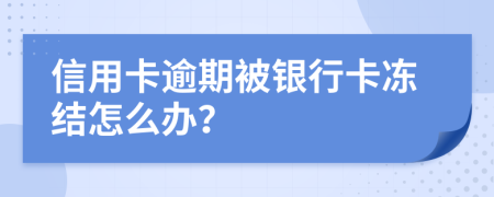 信用卡逾期被銀行卡凍結(jié)怎么辦？