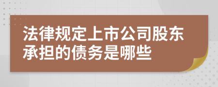 法律規(guī)定上市公司股東承擔(dān)的債務(wù)是哪些