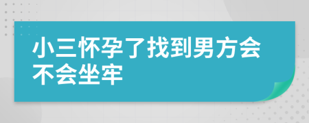 小三懷孕了找到男方會不會坐牢