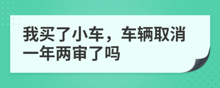 我買了小車，車輛取消一年兩審了嗎
